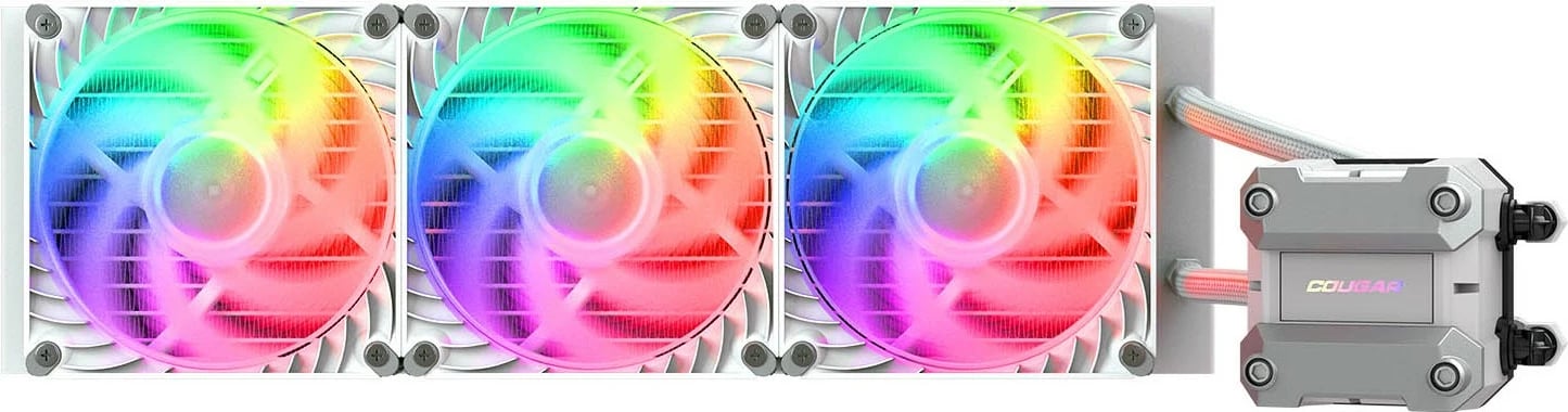 Ftohës uji për CPU Cougar Poseidon Ultra 360, ARGB, bardhë