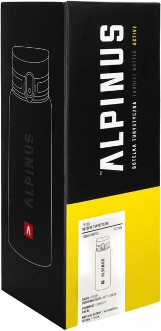 Shishe uji Alpinus Trysil 650 ml për aktivitete sportive, ngjyrë blu e errët