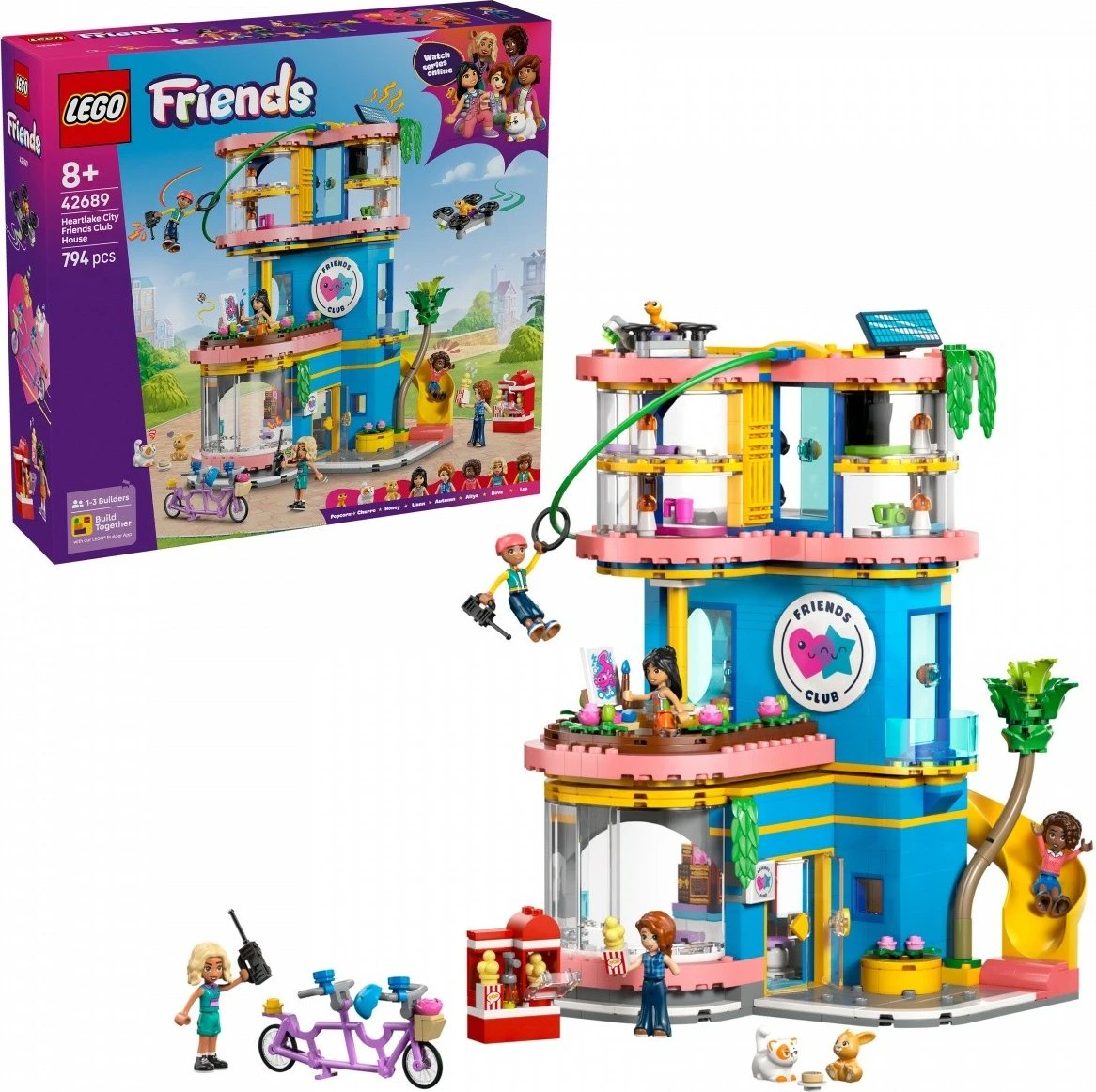 Set ndërtimi LEGO Friends 42689 Heartlake Friends Clubhouse, 794 pjesë, 8+