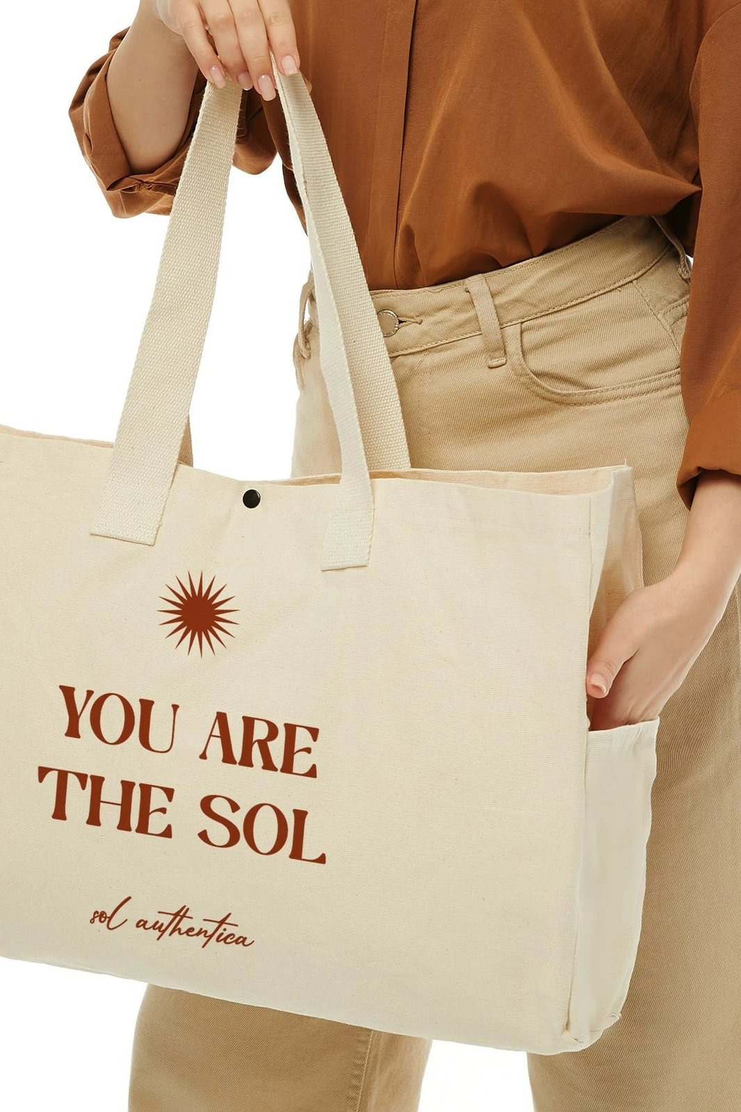 Torbë tote Zoozie Bags, krem, 2198