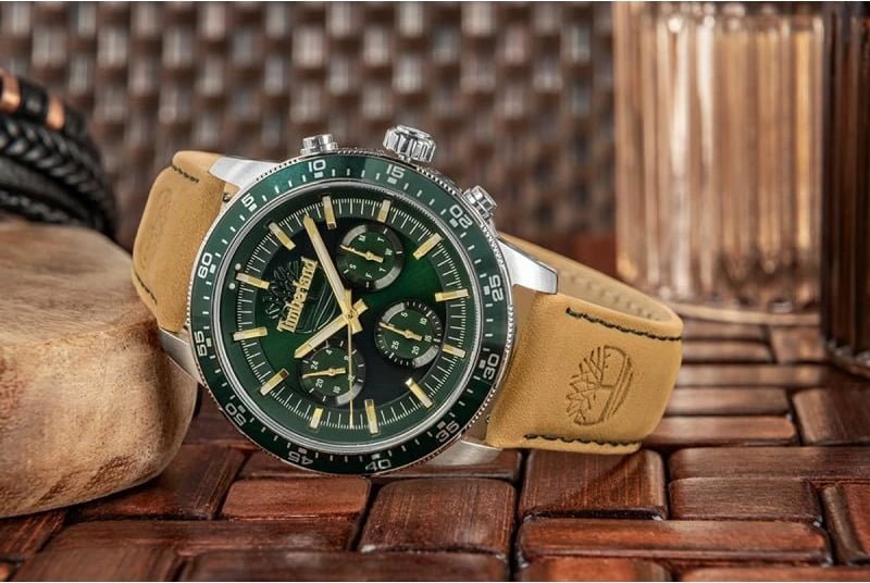 Orë dore meshkuj Timberland Parkman TDWGF0029001, e gjelbër, set me çantë