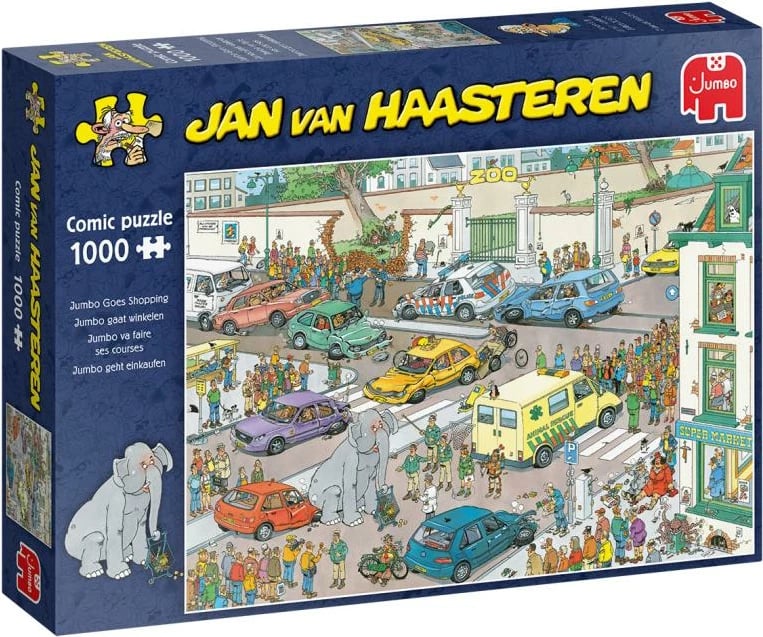 Puzzle komik, Jumbo, Jan van Haasteren Jumbo Goes Shopping (20028), 1000 pjesë