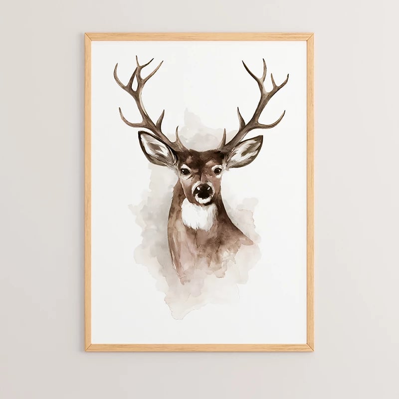 Pikturë muri me kornizë Deereby, print digjital, 33x1.5x48cm