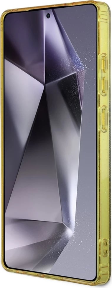 Mbështjellës Guess 4G Glitter Triangle Buttons MagSafe për Samsung Galaxy S25 Ultra, Kafe Mbështjellës Guess 4G Glitter Triangle Buttons MagSafe për Samsung Galaxy S25 Ultra, Kafe