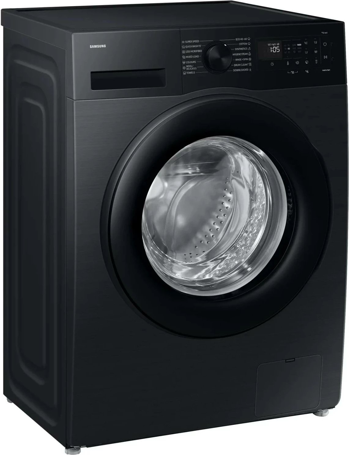 Makinë larëse, Samsung, WW90DG5G34ABLE, 9 kg, klasa energjike A, AI Ecobubble, Bubble Shot, e zezë