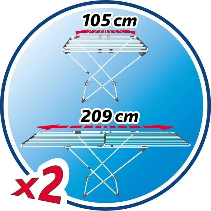 Tharëse për rroba Vileda Doble, e bardhë