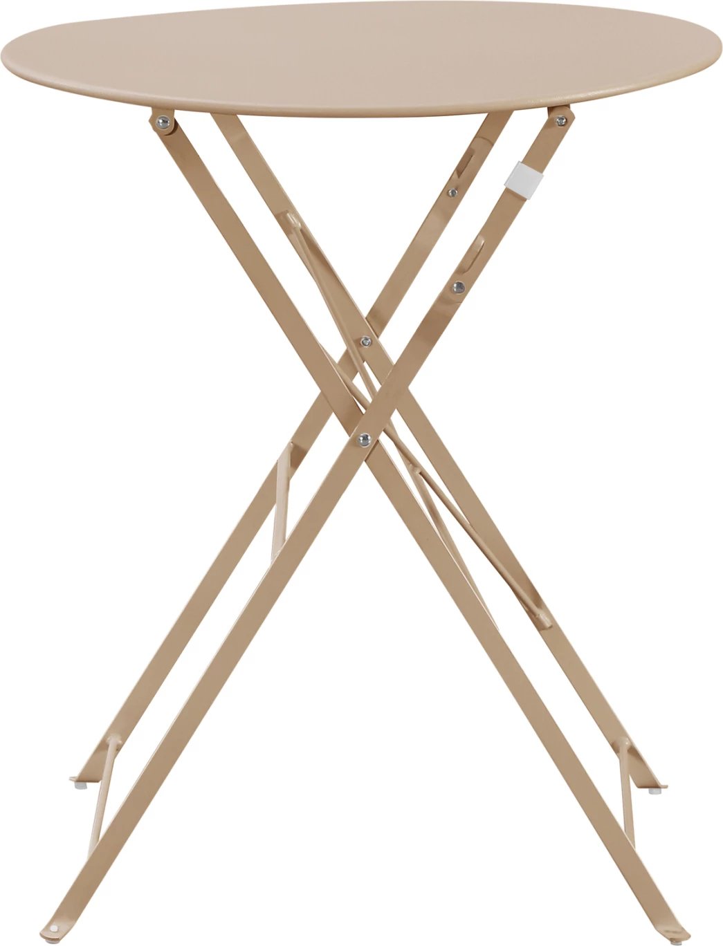 Tavolinë e rrumbullakët për jashtë, palosëse, metalike, ngjyrë kapuçino, SOPHIE FH6336.04, Φ60x70cm