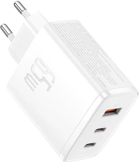Karikues Baseus OS-Cube Pro, 2xUSB-C + USB, 65W, bardhë