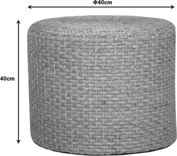 Stol jute Axar Inart, ngjyrë natyrale, D40x40cm