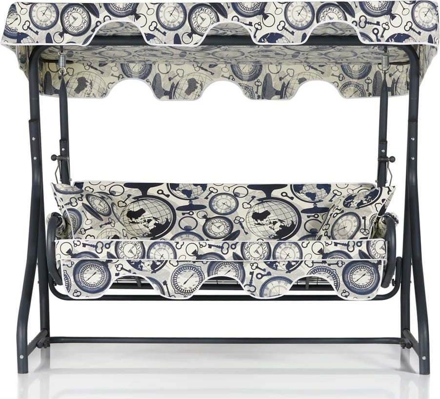 Karrige lëkundëse treshe për kopsht, Olea 5, shumëngjyrëshe