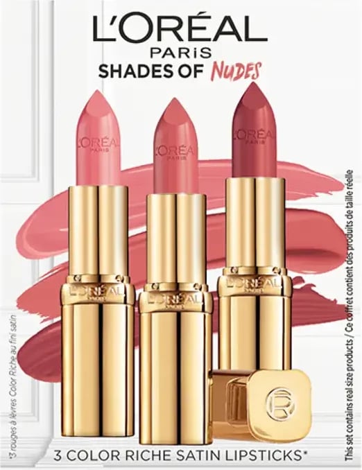 Set buzëkuq L'Oréal Paris Shades of Nudes