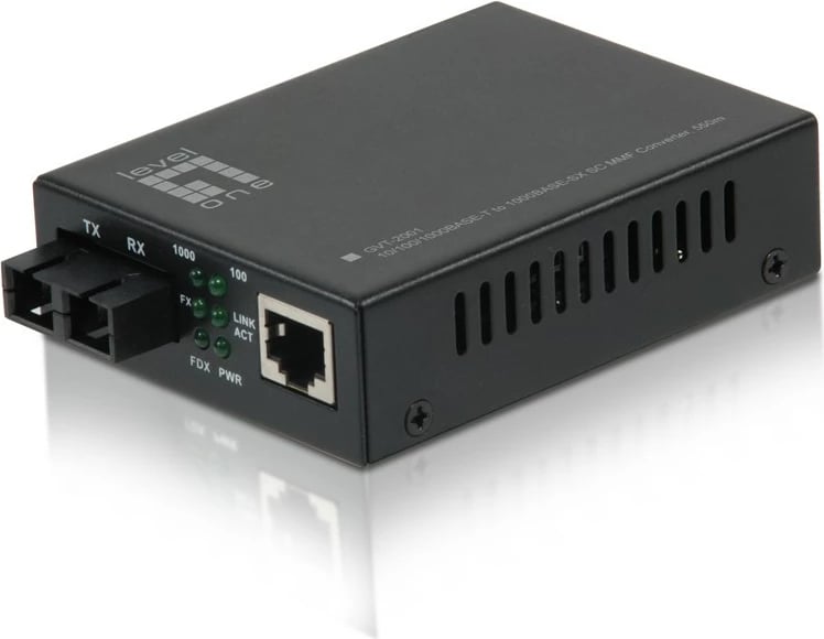 Konvertues media LevelOne RJ45 në SC, Multi-Mode Fiber, 550m, 1000 Mbit/s