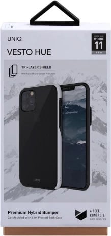 Mbështjellës UNIQ Vesto Hue për iPhone 11 Pro, zi dhe bardhë