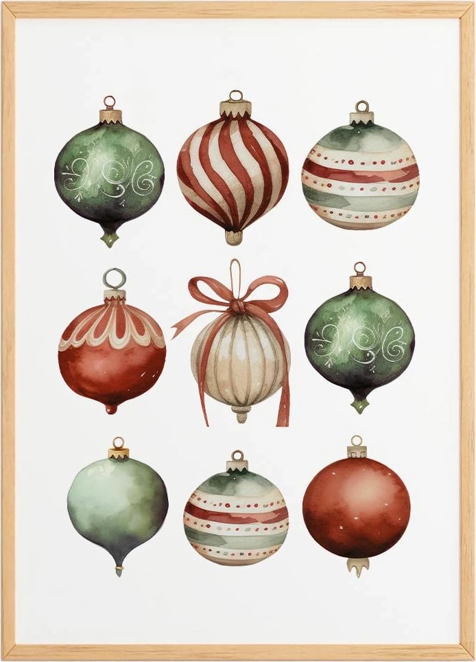 Pikturë dekorative me kornizë, Wallity, Nwyearsngmdl38, shumëngjyrëshe, 33x48cm