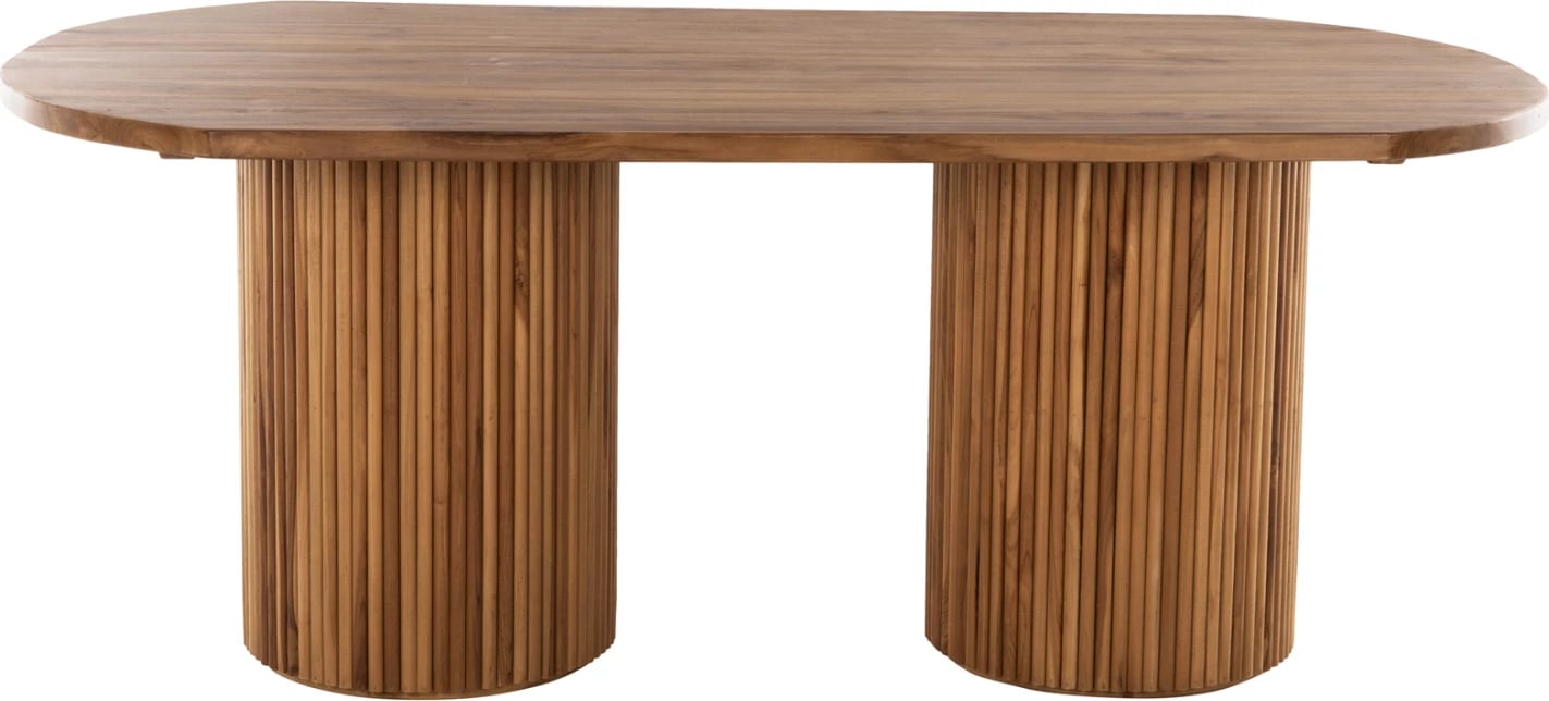 Tavolinë ngrënieje DREMA FH9893, dru TEAK i fortë, 200Χ110Χ85 cm, trashësi sipërfaqe 4 cm
