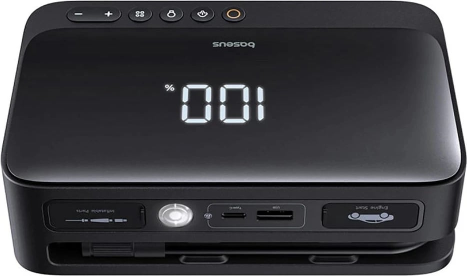 Jump starter, power bank, kompresor ajri Baseus Super Energy BS-CH013, 6000mAh, e zezë