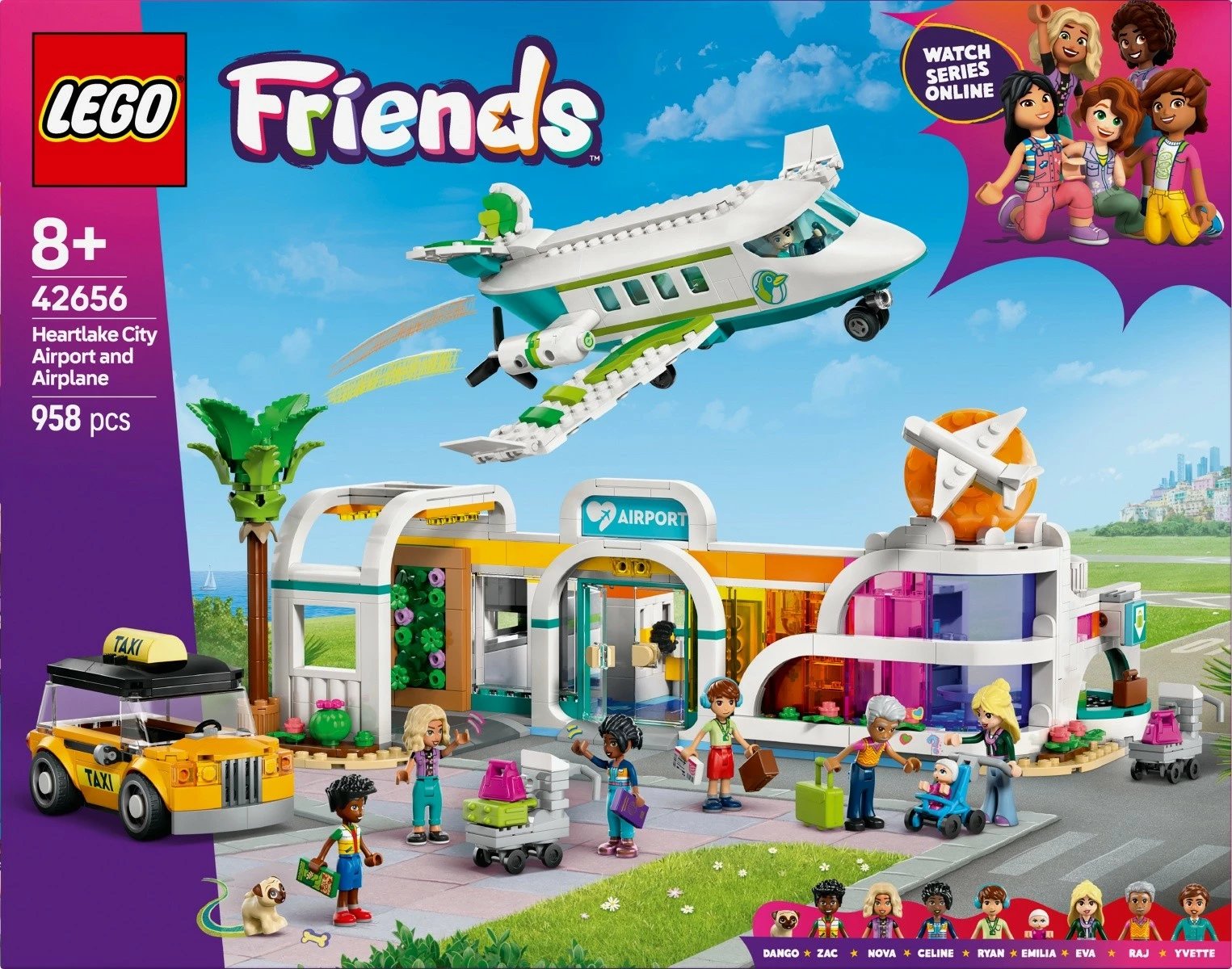 Set ndërtimi LEGO Friends 42656 Airplane and Airport in Heartlake City, 958 pjesë