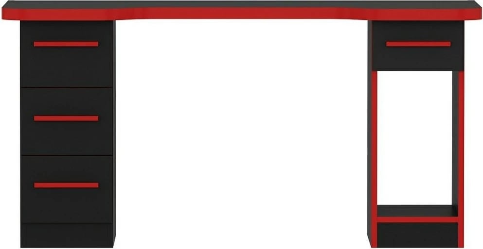 Tavolinë gaming Skye Decor, Phoenix 5, e zezë-kuqe