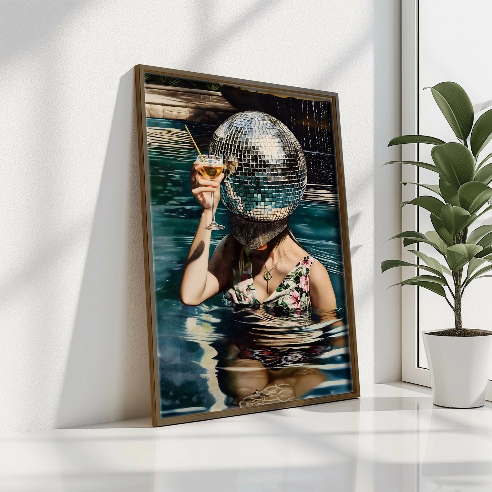 Pikturë dekorative me kornizë MDF, shumëngjyrëshe, Wallity, GE105-L