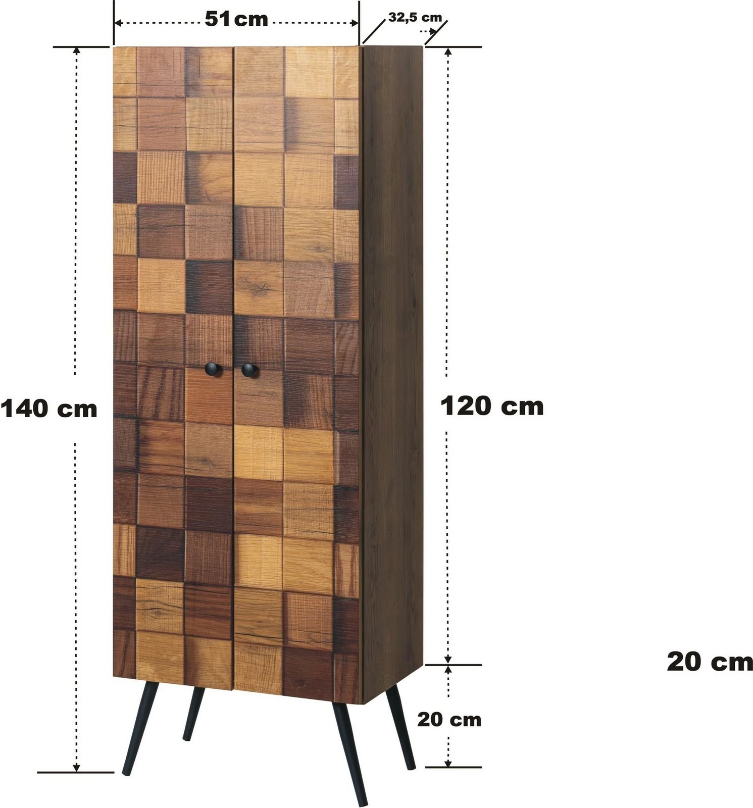 Dollap multifunksional, ngjyrë Hititte, Skye Decor, 2 copë