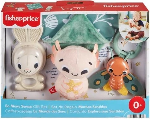 Set lodrash sensorike Fisher Price Sensory World HRB17, shumëngjyrëshe, 4 copë