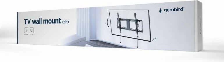 Mbajtëse muri për TV Gembird WM-80T-01, 37-80 inç, Çelik, E zezë