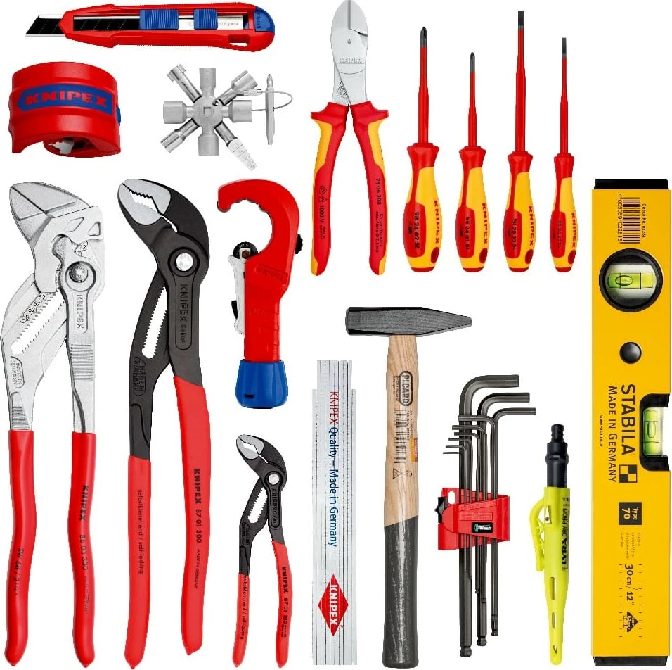 Çantë veglash Knipex Modul X18 Sanitaer, e zezë, me vegla të përfshira