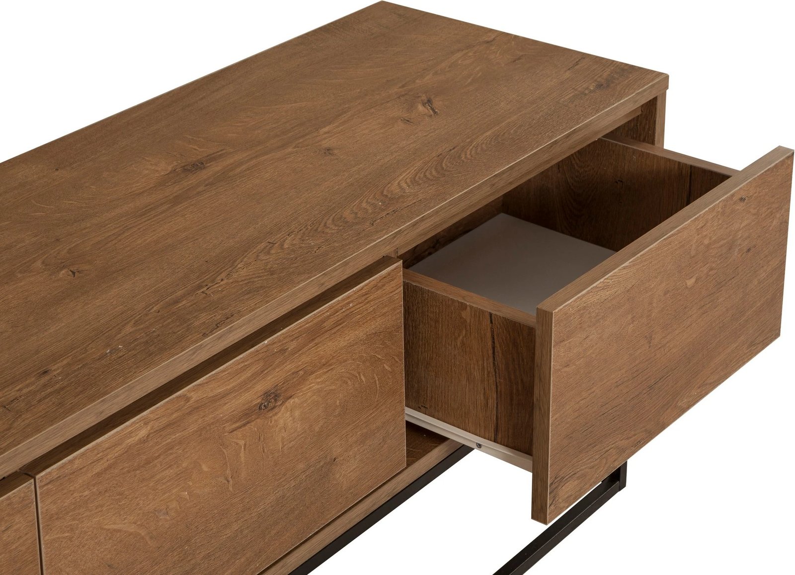 Set mobiljesh për dhomë dite, ngjyrë arre dhe e zezë, Laxus Takım 14