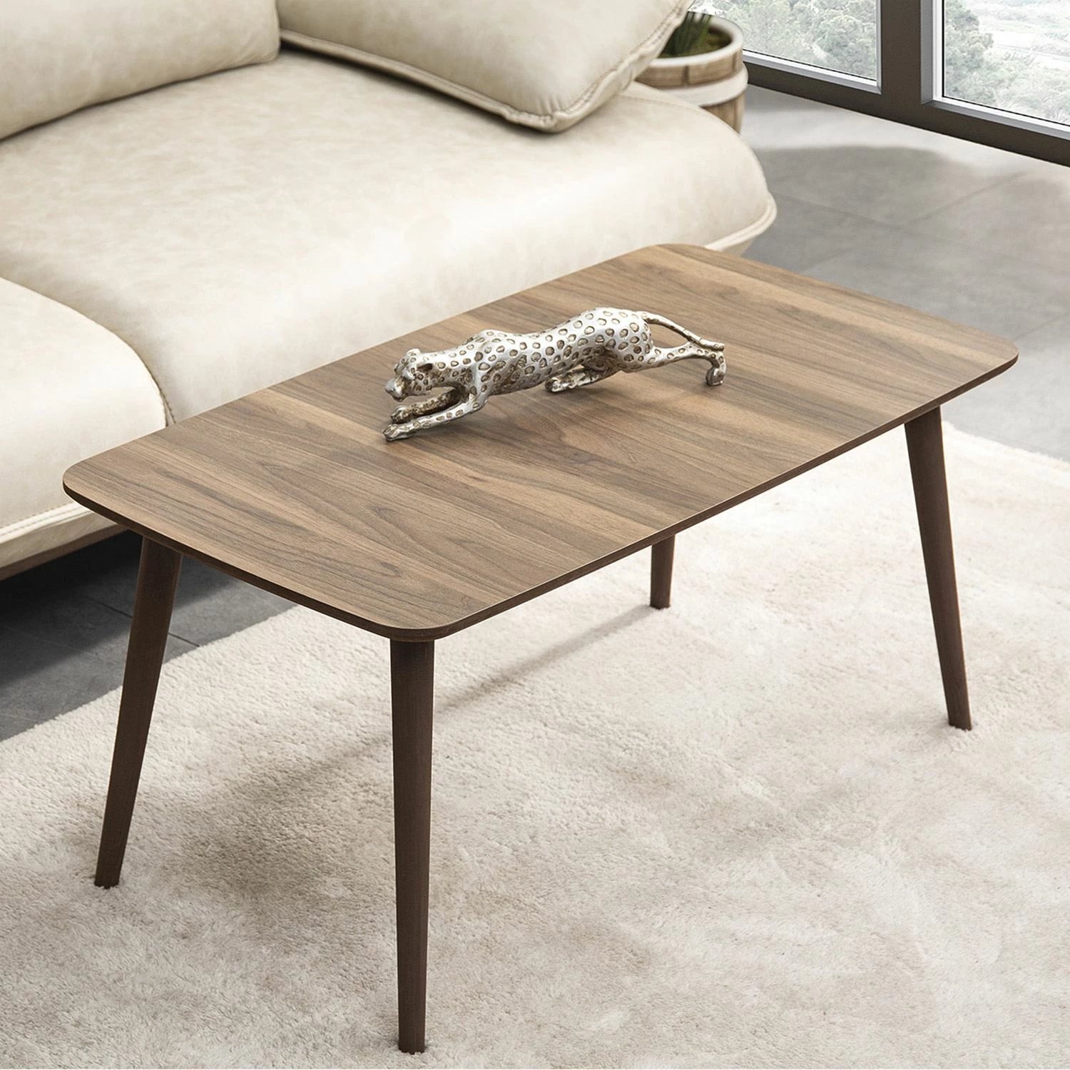 Tavolinë kafeje Skye Decor, ngjyrë arre, Luci