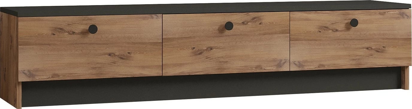 Komodë TV Hanah Home, Pega, ngjyrë e zezë dhe safir, 160x35x35cm