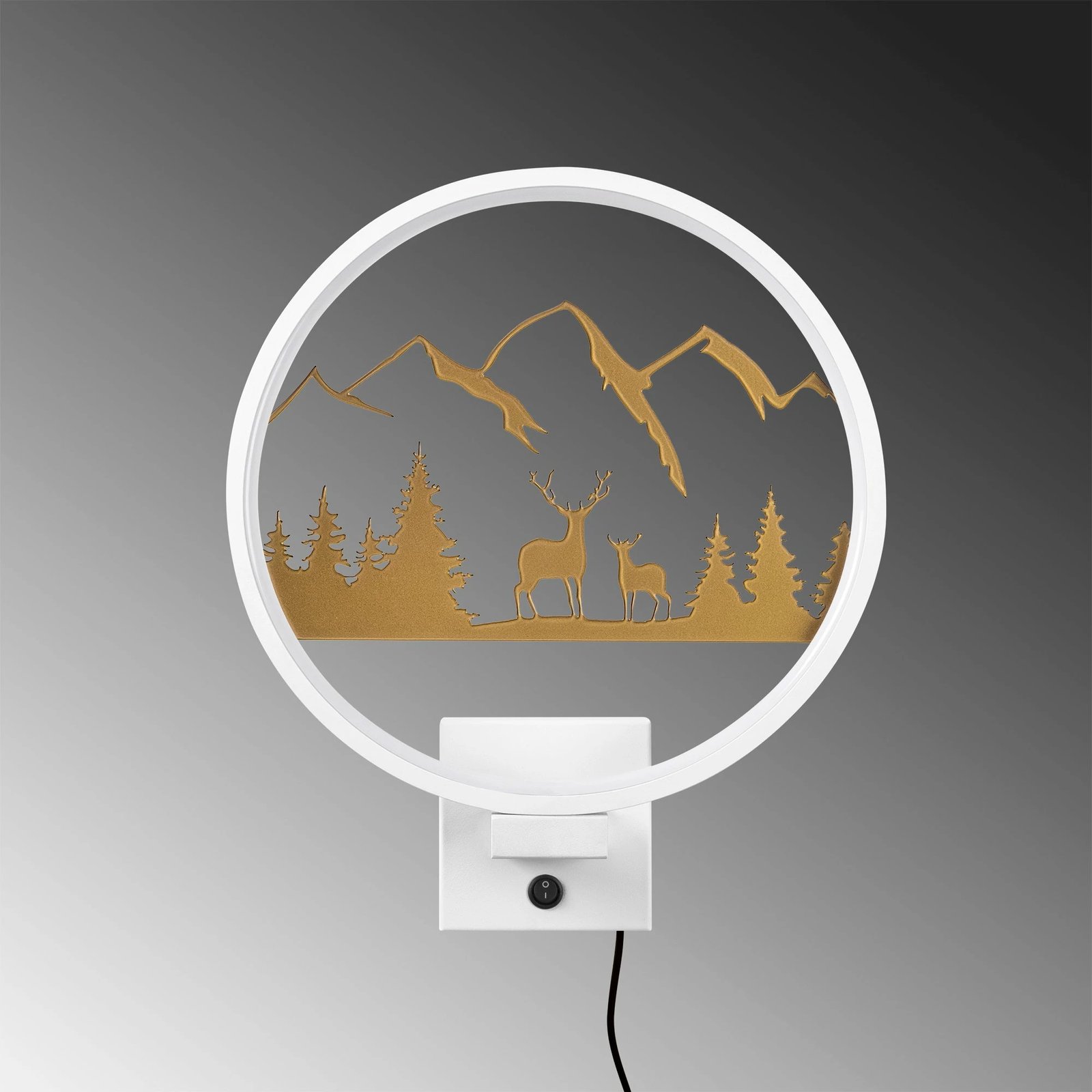 Llambë muri dekorative Opviq, XMAS25, ngjyrë e bardhë dhe ari