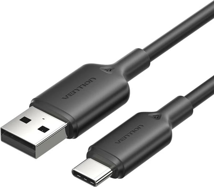Kabllo USB 2.0 A në USB-C Vention CTQBH, 2m, e zezë