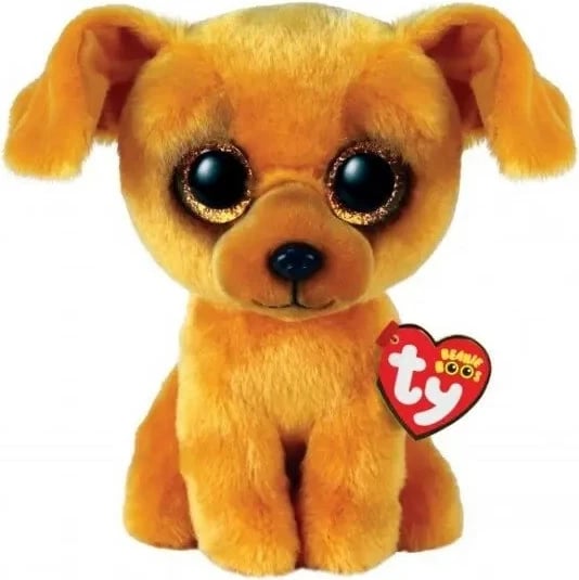 Lodër pelushi TY Puppy Zuzu, 15 cm, kafe/xhinxher