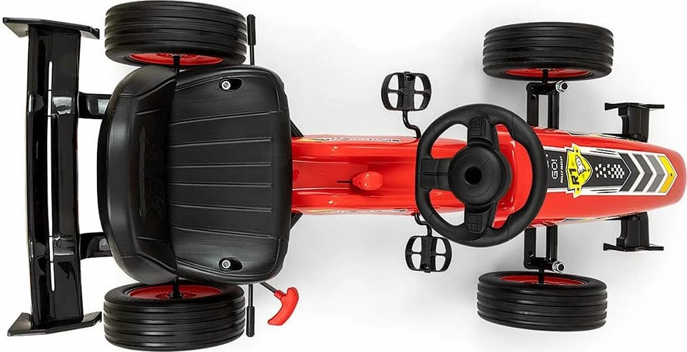 Gokart me pedale, Milly Mally, Rocket, marsh përpara/prapa me neutral, fren dore, rrota EVA, ulëse e rregullueshme, i kuq