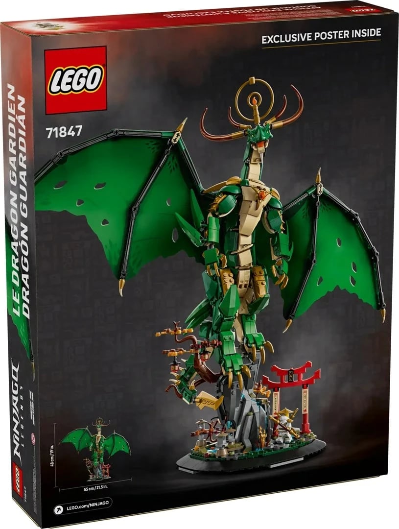 Set LEGO NINJAGO The Dragon Guardian 71847, me minifigurë, i gjelbër
