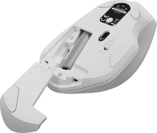 Maus wireless Natec Siskin 2, 1600 DPI, Bluetooth 5.0 + 2.4GHz, Bardhë