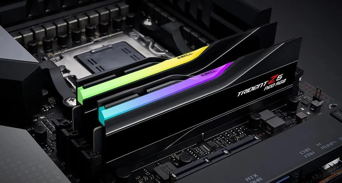 RAM memorje G.SKILL Trident Z5 Neo RGB, 128 GB (2x64 GB), DDR5, 6000 MHz, e zezë