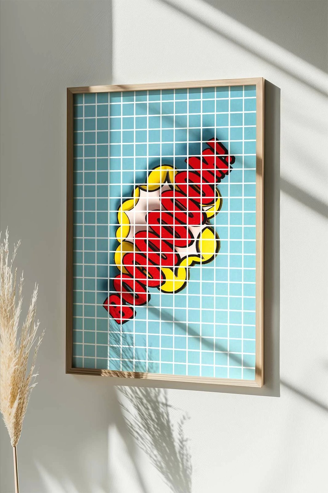 Pikturë dekorative me kornizë, Wallity Popkare8, shumëngjyrëshe, 33x48cm