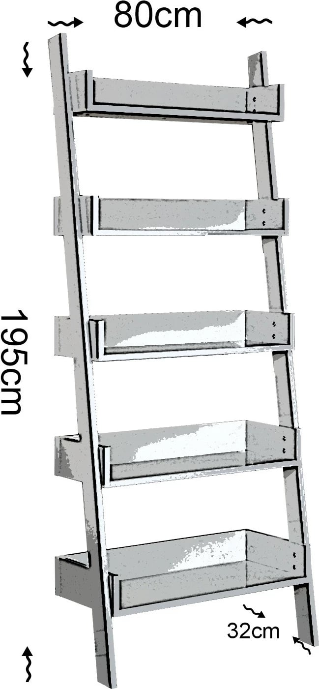 Raft librash Hanah Home, ngjyrë lisi e çelët