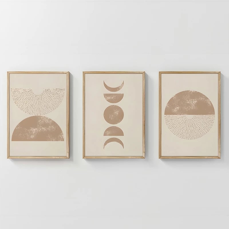 Set pikturash muri në kornizë Kriky triptik, print digjital, shumëngjyrëshe, 33x1.5x48cm