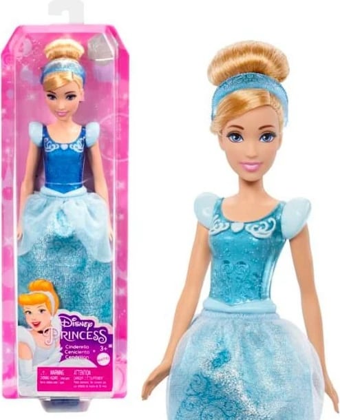 Kukull Disney Princess Cinderella Mattel HLW06, fustan kaltër