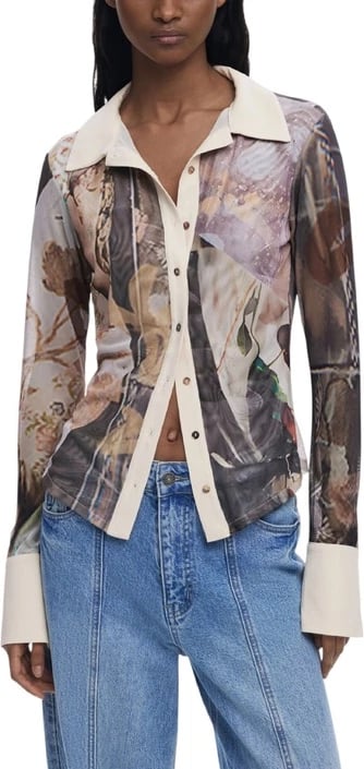 Këmishë Desigual femra, beige