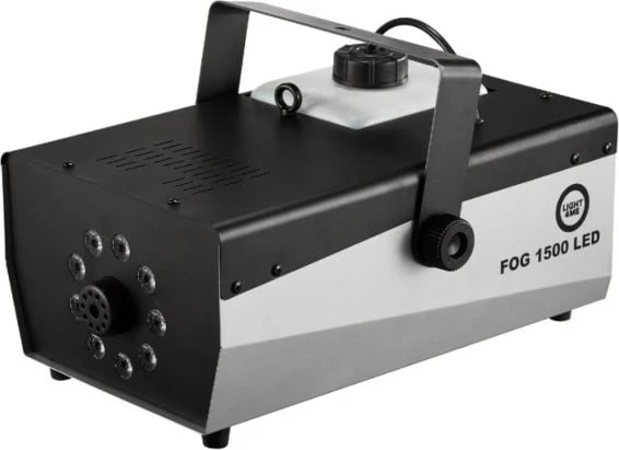 Makineri tymi LIGHT4ME FOG 1500 LED V2 me telekomandë, pa emër, e zezë/argjend
