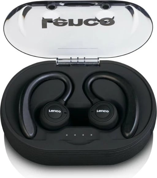 Kufje Lenco EPB-460BK Bluetooth, True Wireless, mikrofon, 60h, të zeza