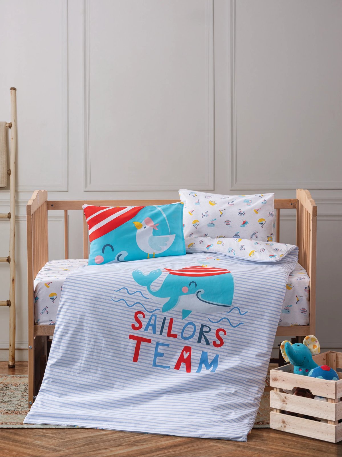 Set mbulesë për krevat fëmijësh Ranforce, L'essentiel, Sailor - blu