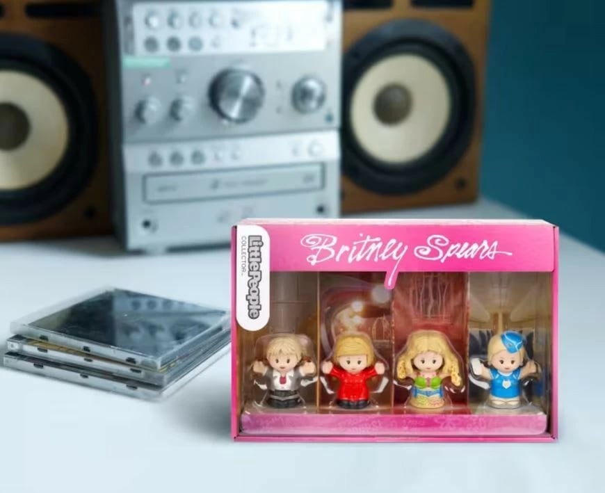 Set figurina koleksionuese Fisher Price Little People Collector Britney Spears, 4 copë
