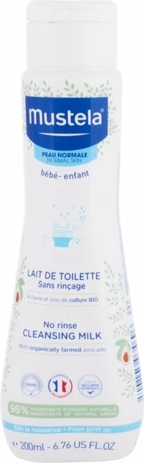 Qumësht pastrues trupi Mustela Bébé për fëmijë, 200ml Qumësht pastrues trupi Mustela Bébé për fëmijë, 200ml