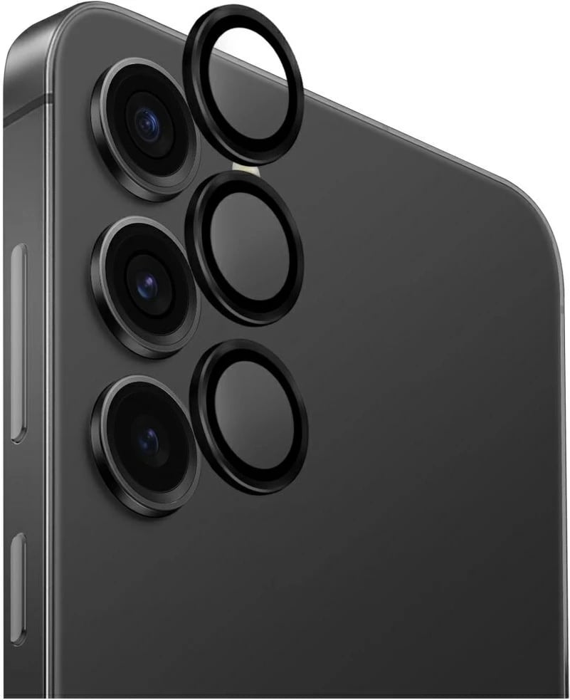 Mbrojtës xhami për kamera Uniq Optix Aluminum për Samsung Galaxy S25, Zi
