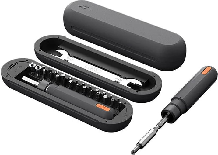 Set kaçavidash me ratchet JIMI Home JM-GT101 me 24 bitë dhe çelës francez, Gri