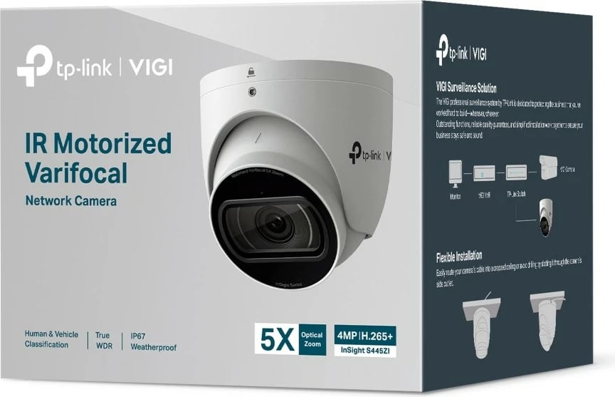 Kamerë sigurie TP-Link VIGI InSight S445ZI, IP, jashtë, 120 dB, tavan, e bardhë